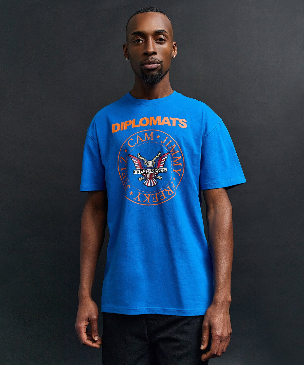 Reason Clothing Smart Buy | Dipset Crest Graphic Short Sleeve Tee - Blue