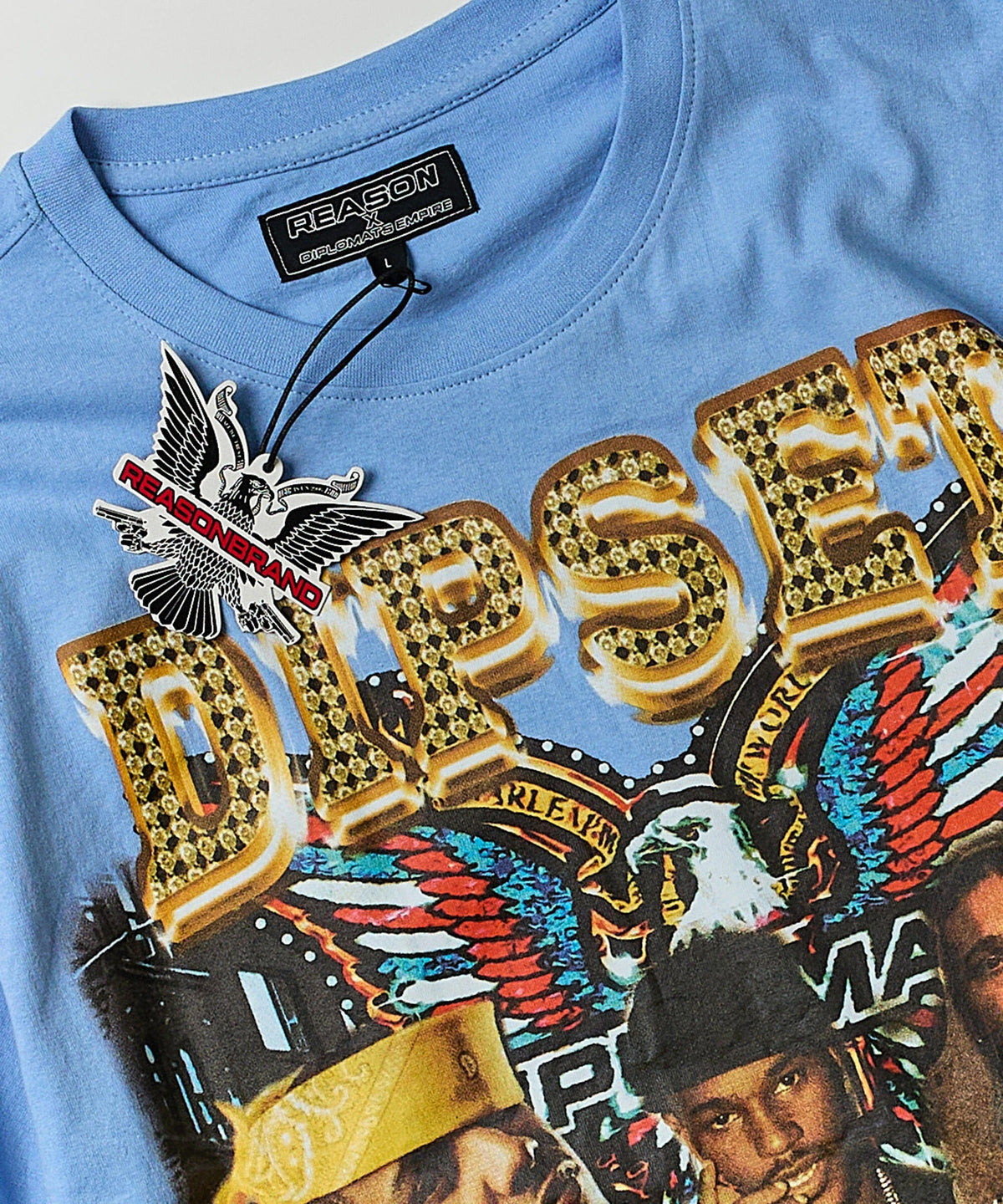 Reason Clothing Popular | Dipset Forever Graphic Short Sleeve Tee - Light Blue