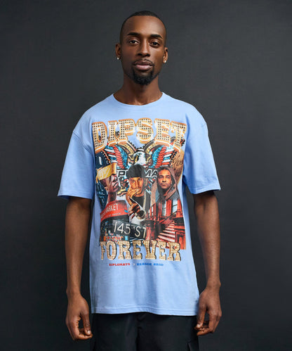 Reason Clothing Popular | Dipset Forever Graphic Short Sleeve Tee - Light Blue