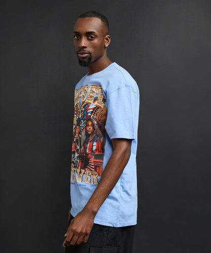 Reason Clothing Popular | Dipset Forever Graphic Short Sleeve Tee - Light Blue