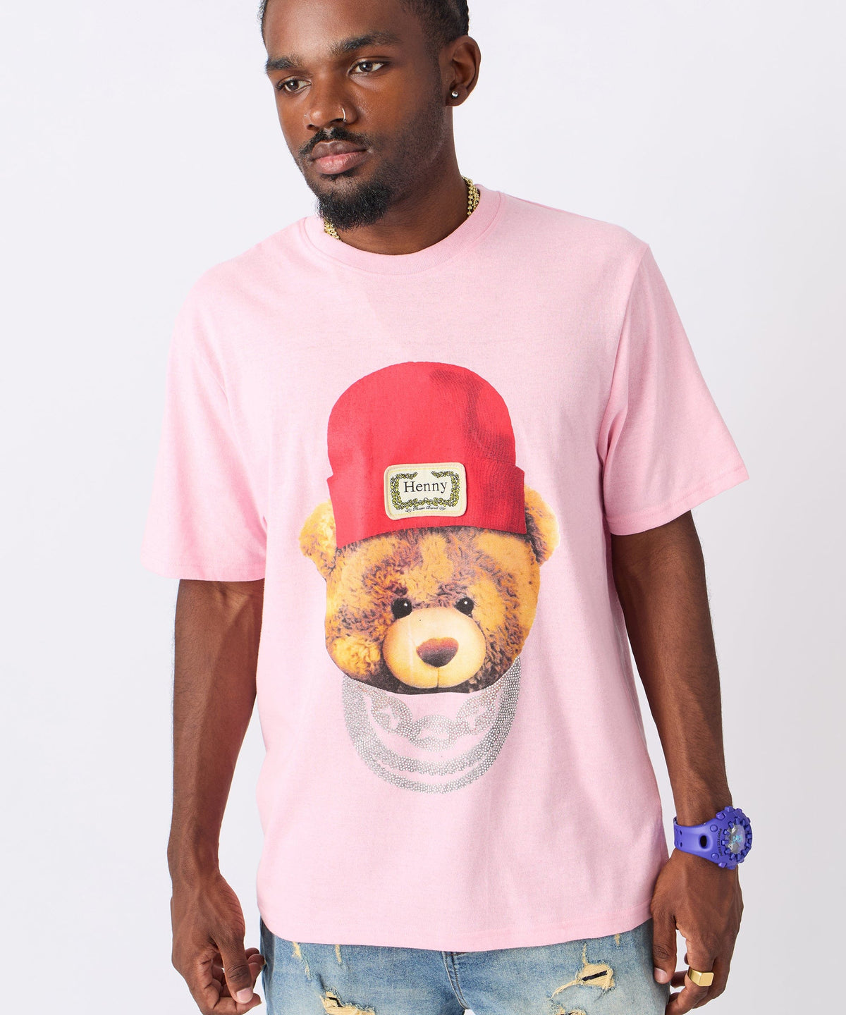 Reason Clothing Sale | Rhinestone Tee - Pink