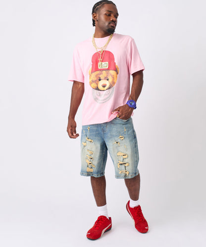 Reason Clothing Sale | Rhinestone Tee - Pink