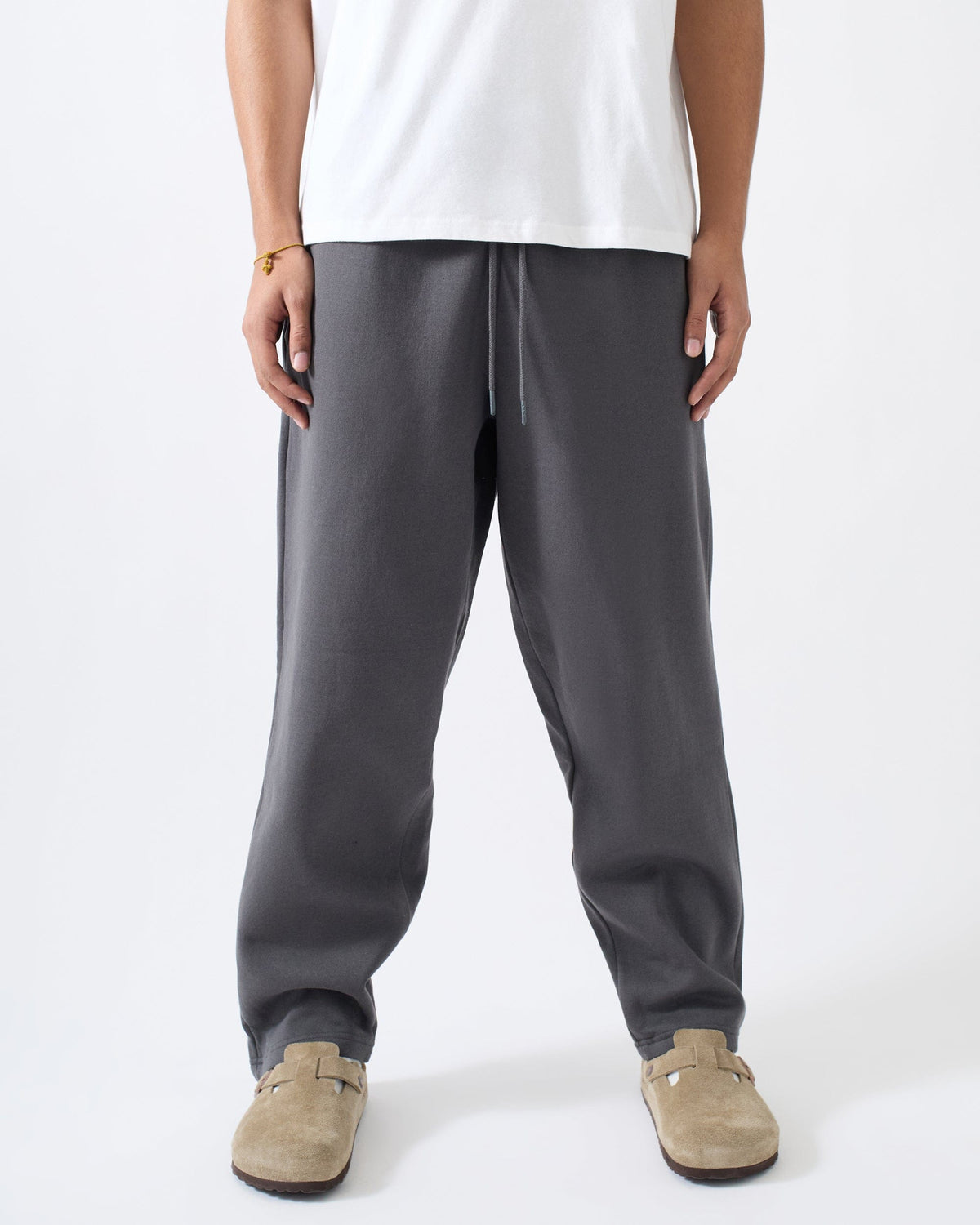Reason Clothing New | Classic Open Hem Pant - Dark Grey
