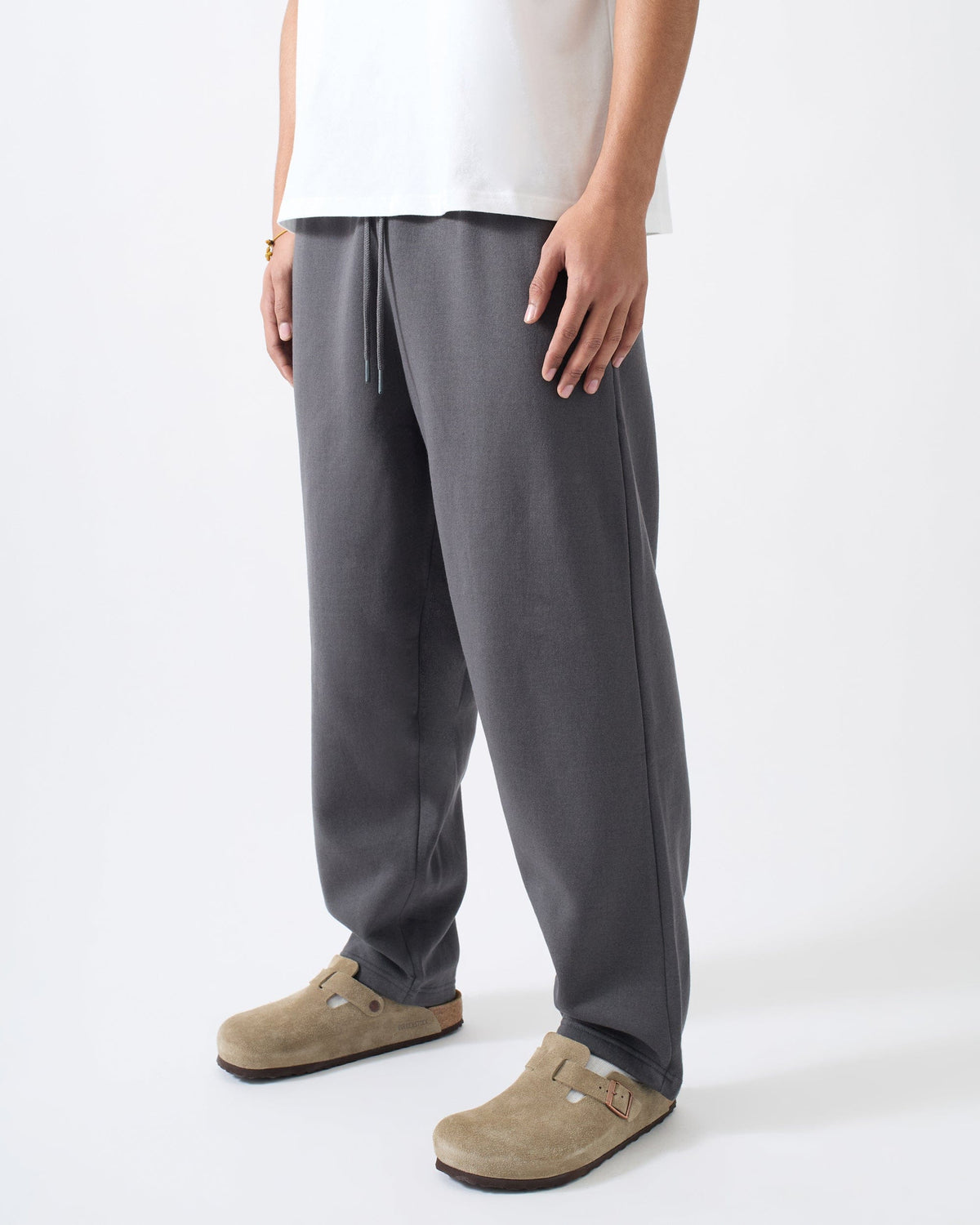 Reason Clothing New | Classic Open Hem Pant - Dark Grey