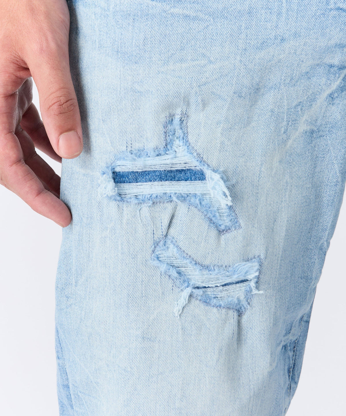 Reason Clothing Discount | Coastal Ripped Skinny Jeans - Light Blue
