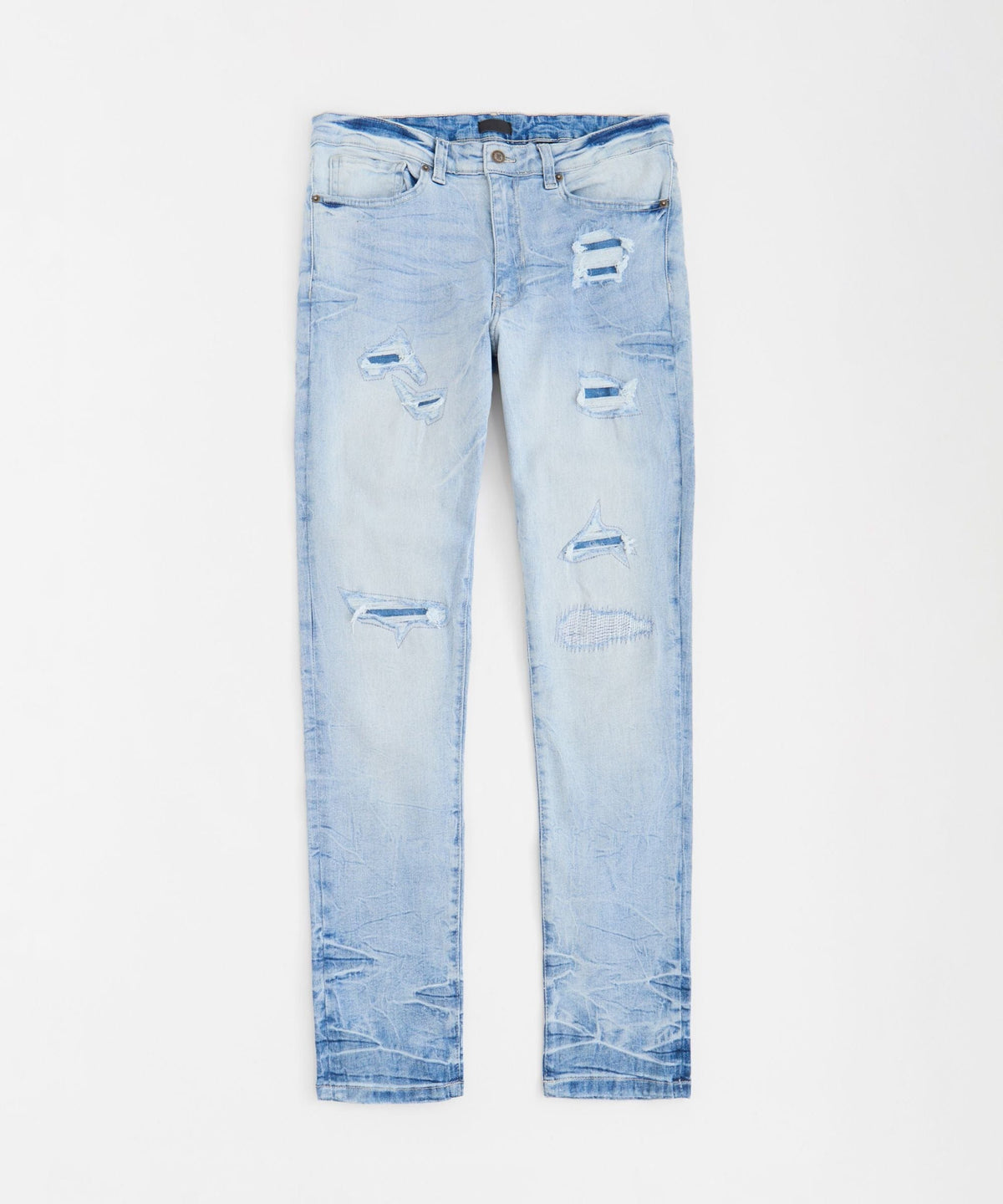 Reason Clothing Discount | Coastal Ripped Skinny Jeans - Light Blue