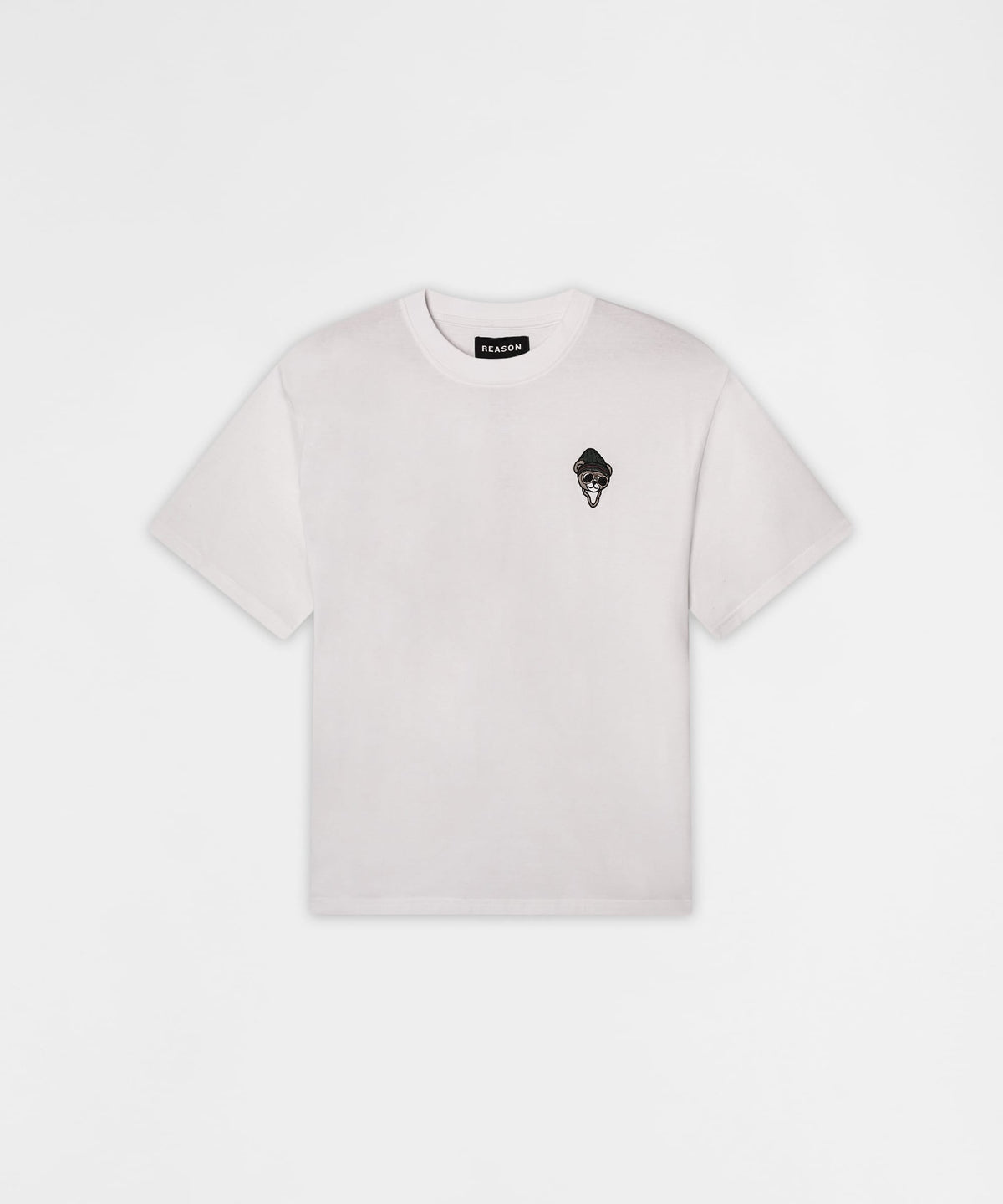 Reason Clothing Trending | Chest Hit Embroidered Short Sleeve Tee - White