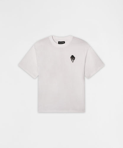 Reason Clothing Trending | Chest Hit Embroidered Short Sleeve Tee - White