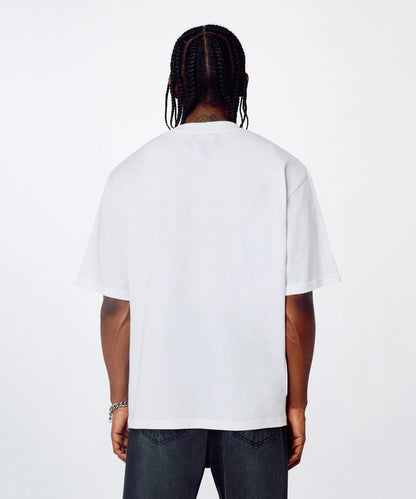 Reason Clothing Trending | Chest Hit Embroidered Short Sleeve Tee - White