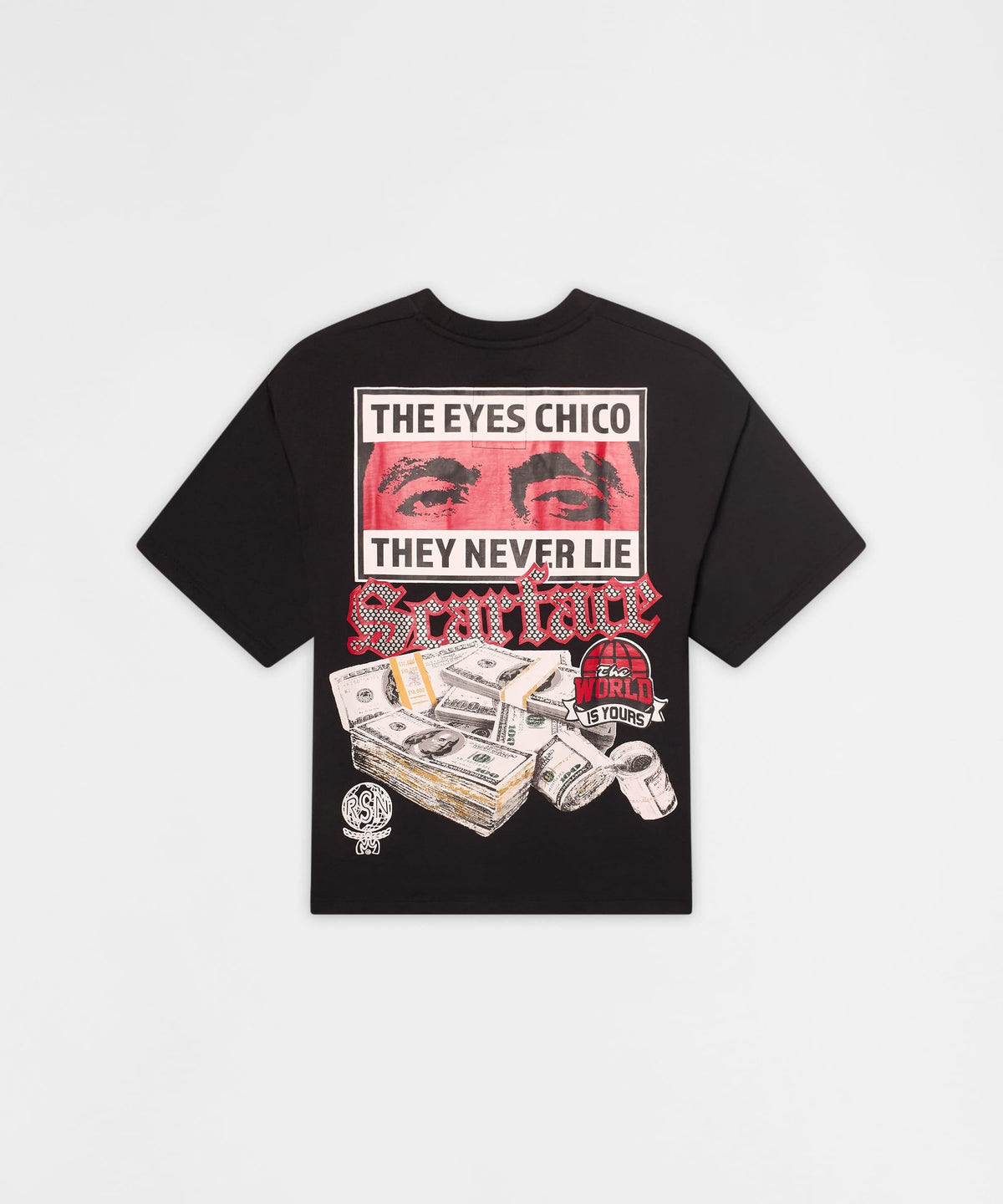 Reason Clothing Trusted | Scarface The Eyes Chico Graphic Short Sleeve Tee - Black