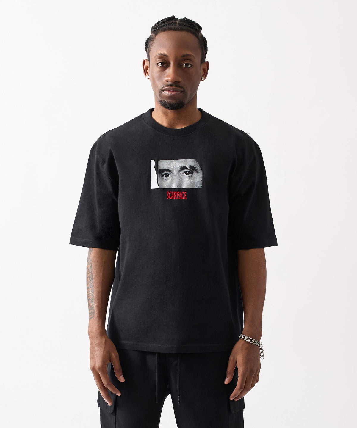 Reason Clothing Essential | Plus Size Scarface The Eyes Tee Short Sleeve Tee - Black