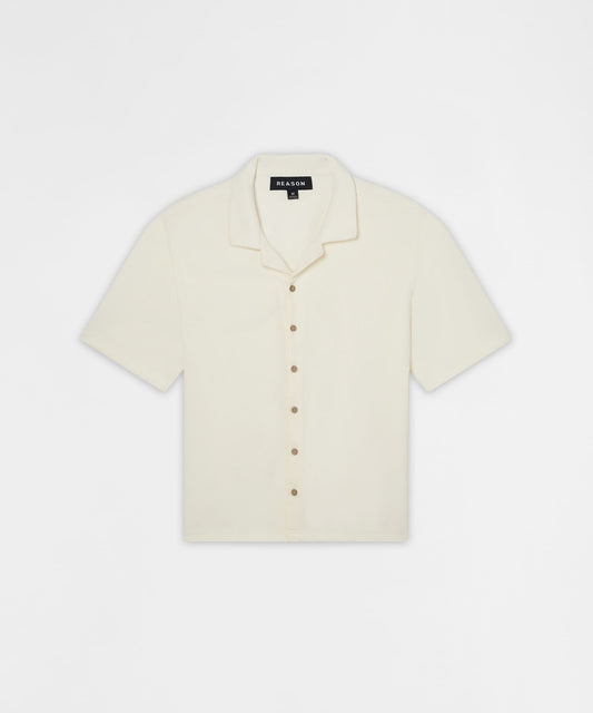 Reason Clothing New | Textured Knit Shirt - Beige