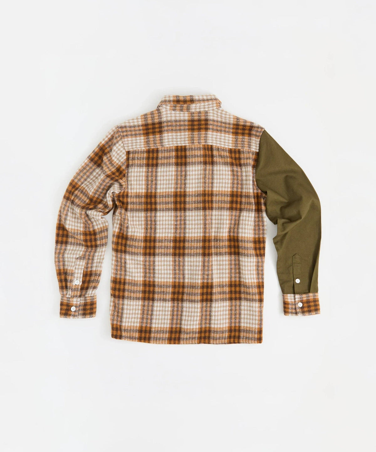 Reason Clothing Quality | Patchwork Plaid Button Down Long Sleeve Shirt - Multicolor