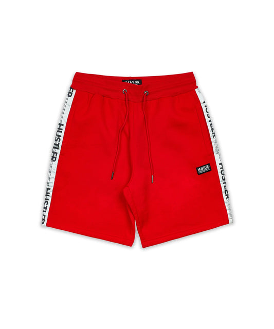 Reason Clothing Premium | Hustler Side Taped Short - Red