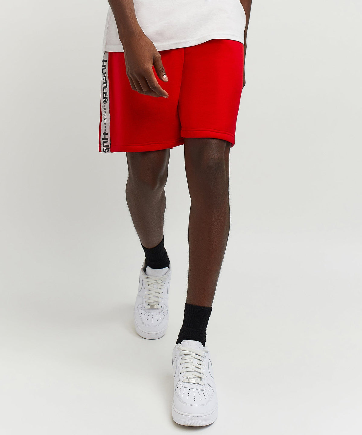 Reason Clothing Premium | Hustler Side Taped Short - Red
