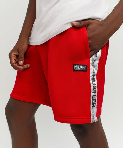 Reason Clothing Premium | Hustler Side Taped Short - Red