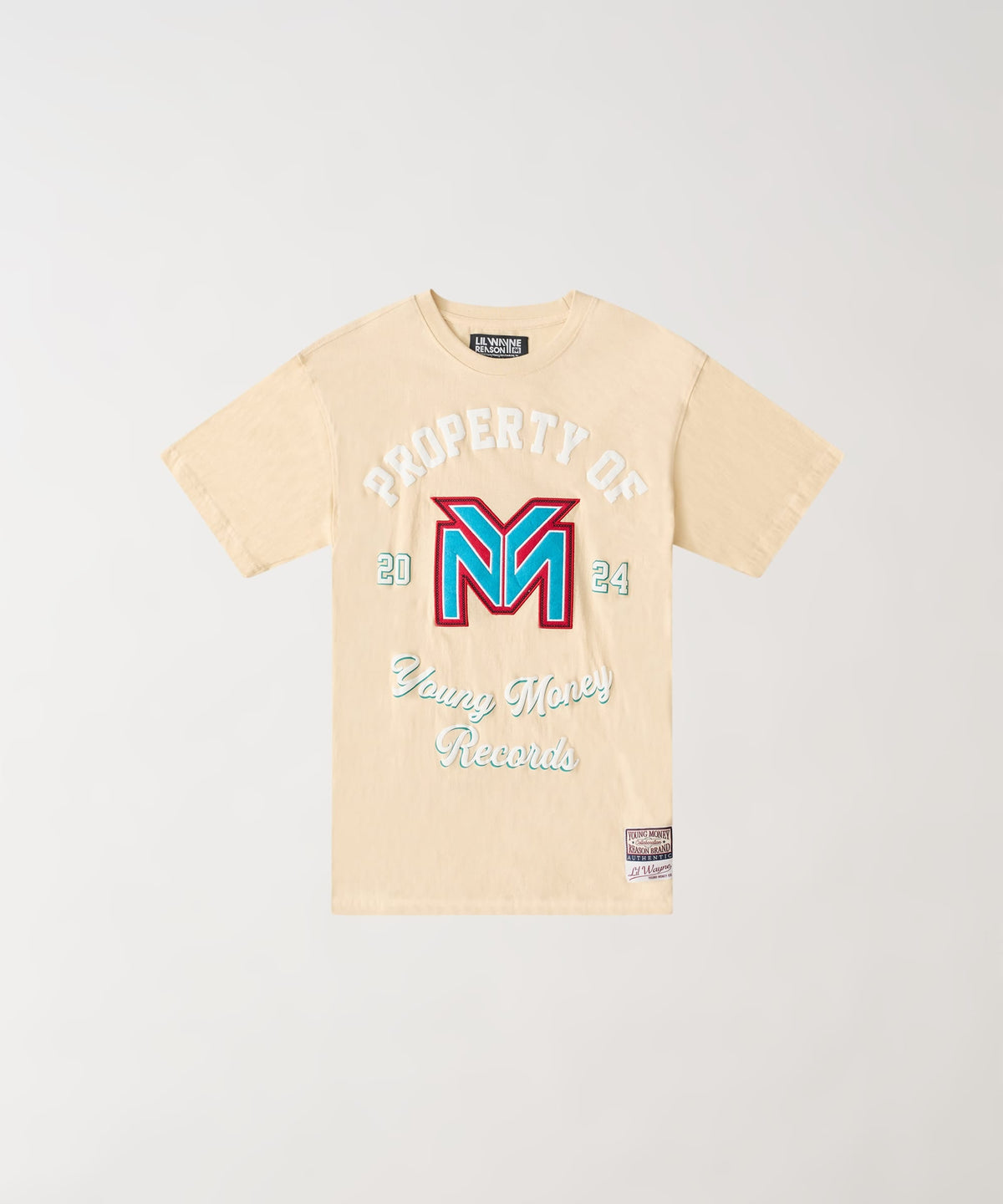 Reason Clothing Trusted | Lil Wayne Property Of Applique Short Sleeve Tee - Khaki
