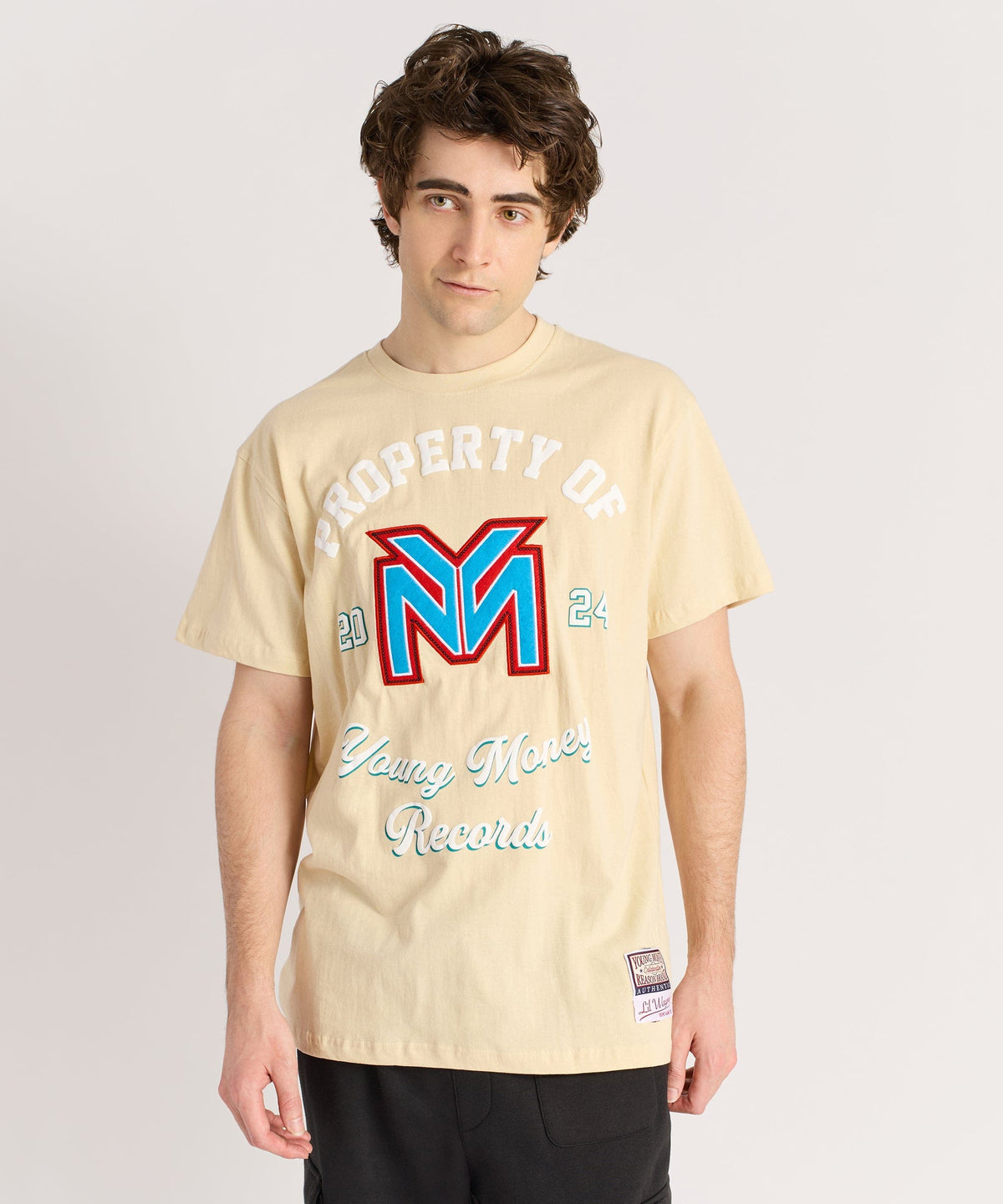 Reason Clothing Trusted | Lil Wayne Property Of Applique Short Sleeve Tee - Khaki
