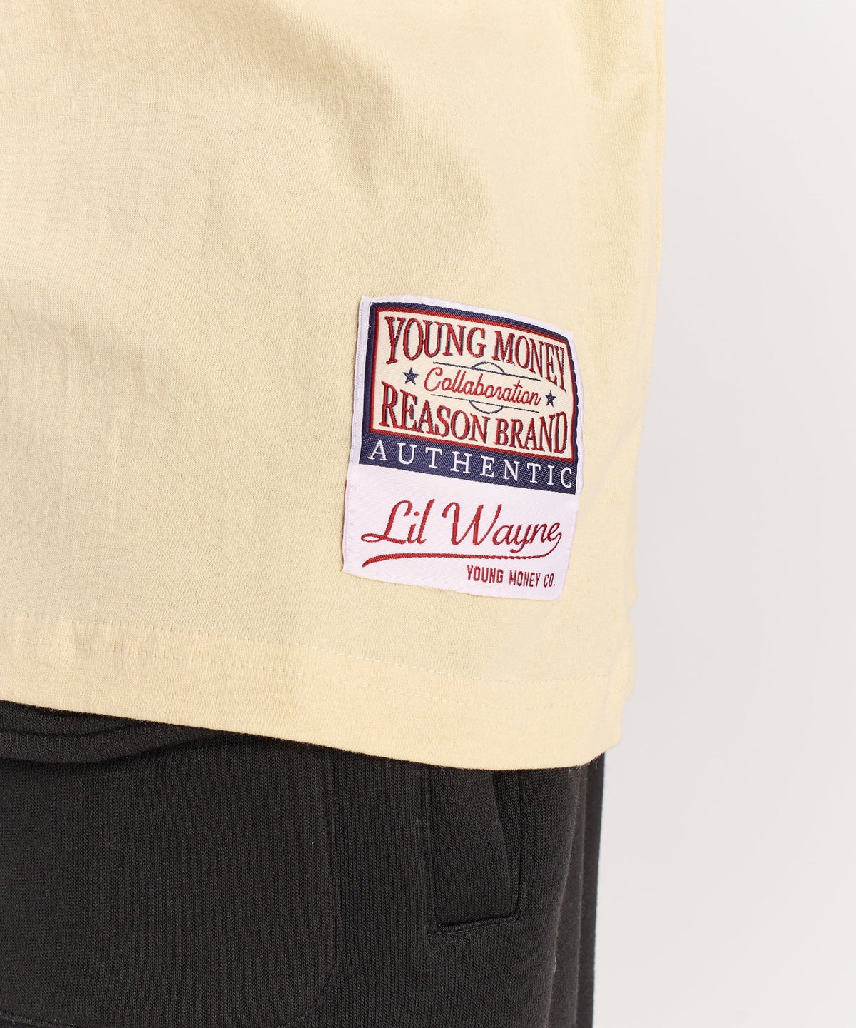 Reason Clothing Trusted | Lil Wayne Property Of Applique Short Sleeve Tee - Khaki
