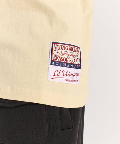 Reason Clothing Trusted | Lil Wayne Property Of Applique Short Sleeve Tee - Khaki