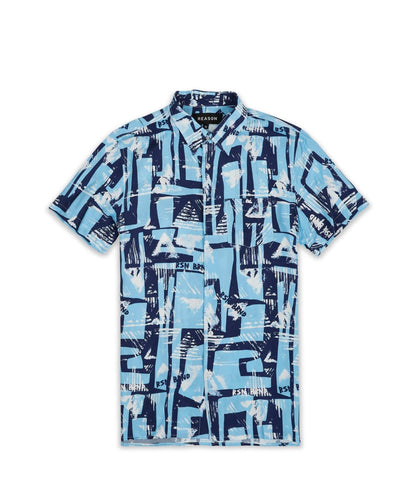 Reason Clothing Recommended | Aqua Shirt Shorts Set