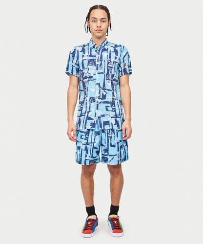 Reason Clothing Recommended | Aqua Shirt Shorts Set