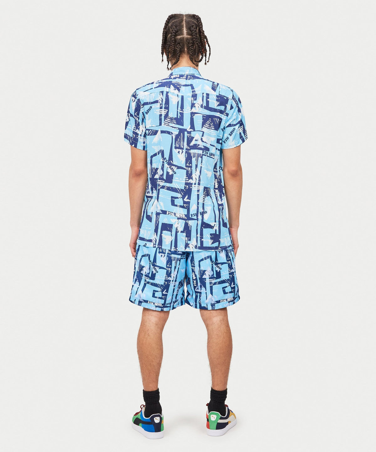 Reason Clothing Recommended | Aqua Shirt Shorts Set