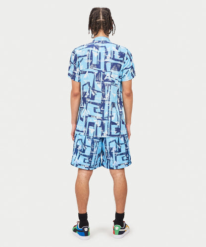 Reason Clothing Recommended | Aqua Shirt Shorts Set