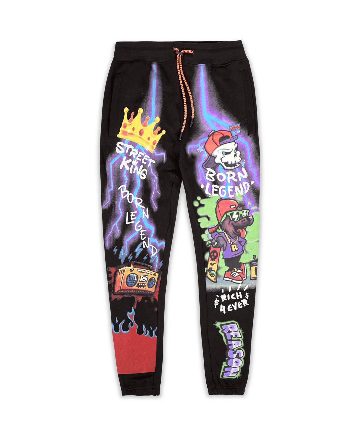 Reason Clothing Latest | Airbrush Graffiti Print Jogger