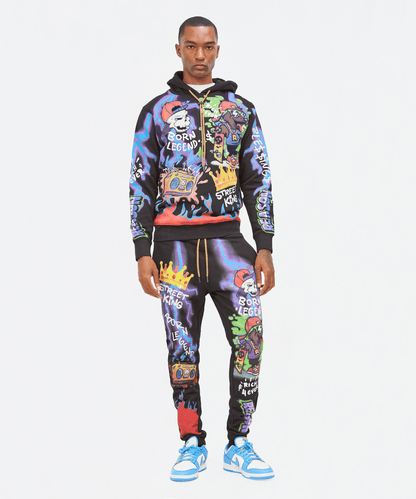 Reason Clothing Latest | Airbrush Graffiti Print Jogger