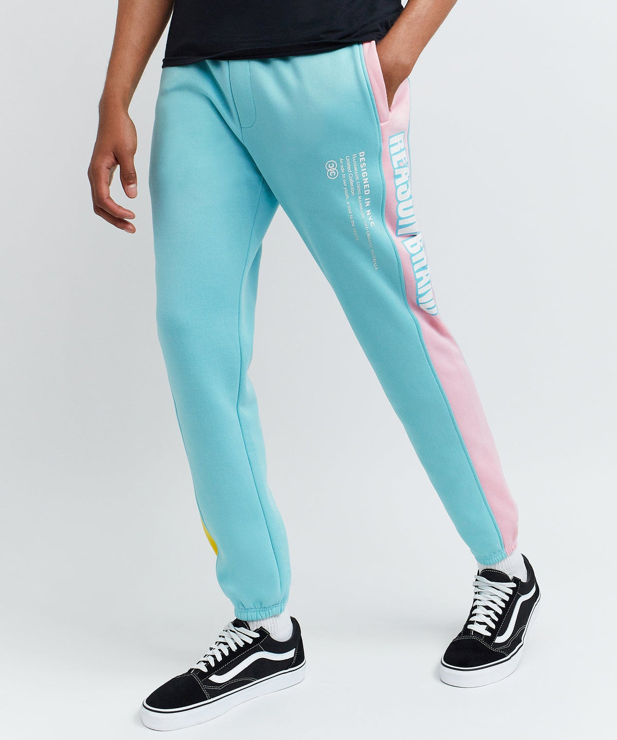 Reason Clothing Quality | Blocked Pastel Logo Jogger