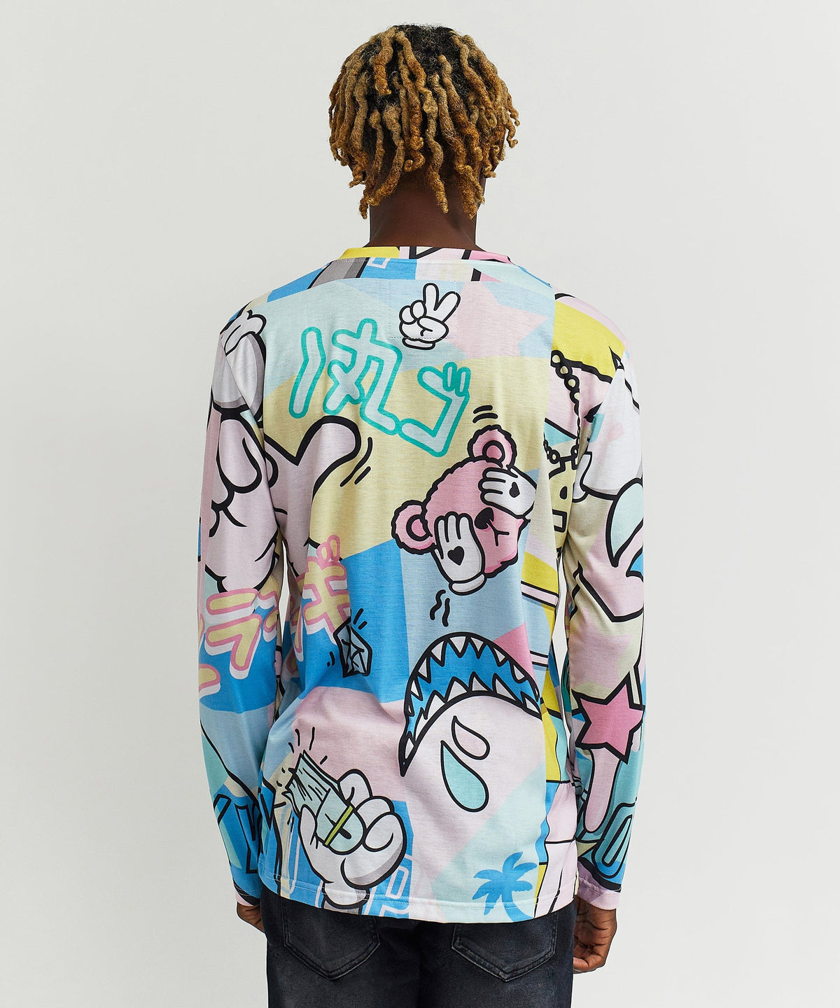 Reason Clothing Premium | Cartoon Print Long Sleeve Tee