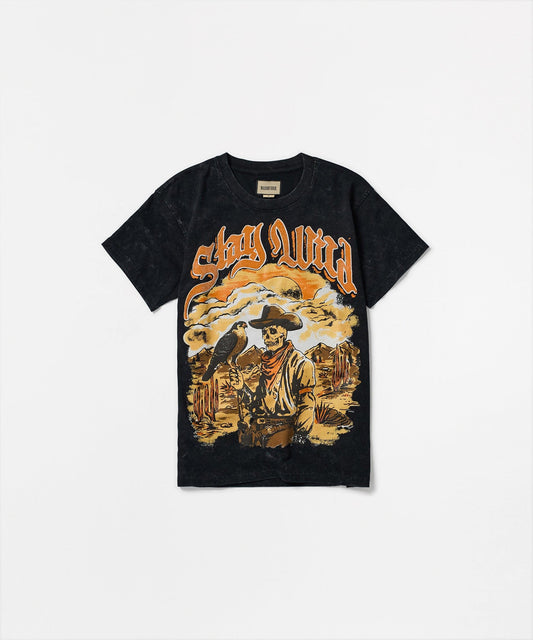 Reason Clothing Trending | Stay Wild Short Sleeve Tee - Black