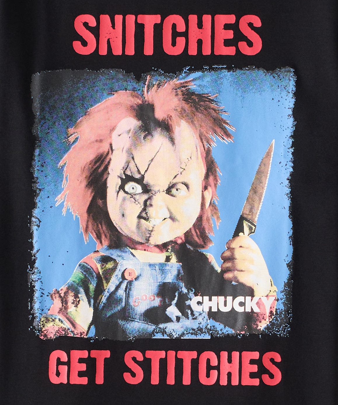 Reason Clothing Trending | Chucky "Snitches Get Stitches" Tee - Black