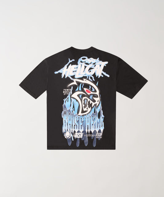 Reason Clothing Popular | Plus Size Dodge Hellcate Short Sleeve Tee - Black