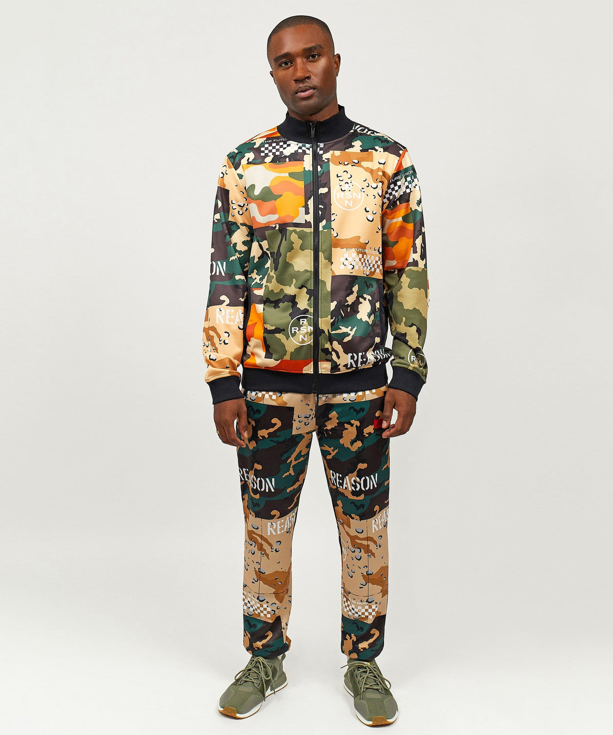 Reason Clothing Customer Favorite | Multi Allover Camo Mixed Print Track Set