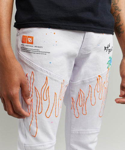 Reason Clothing Signature | Beach Rider Jeans - White