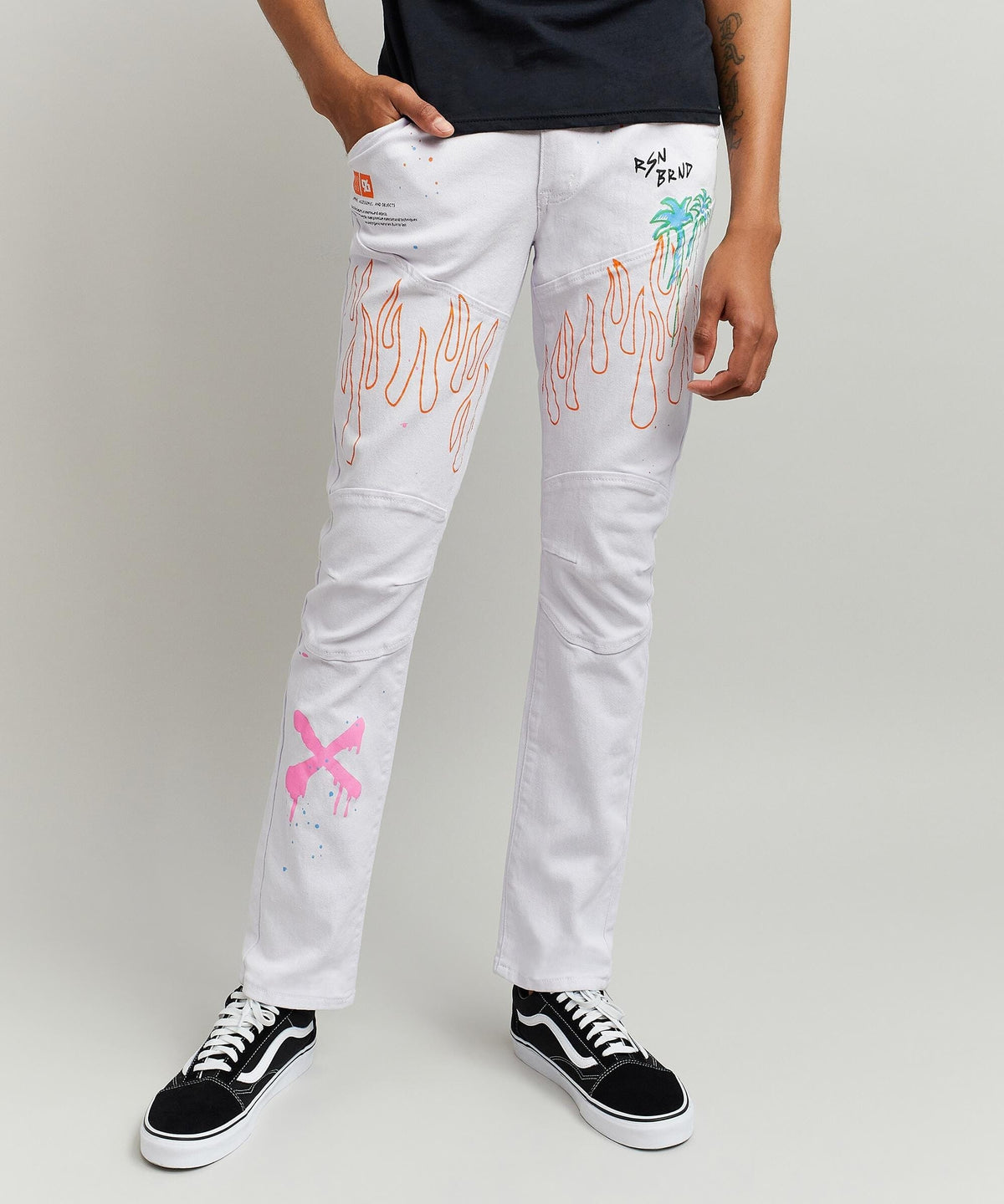 Reason Clothing Signature | Beach Rider Jeans - White