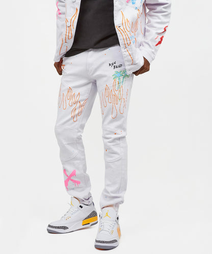 Reason Clothing Signature | Beach Rider Jeans - White