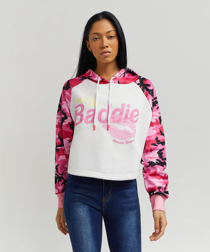 Reason Clothing Trusted | Baddie Camo Crop Hoodie