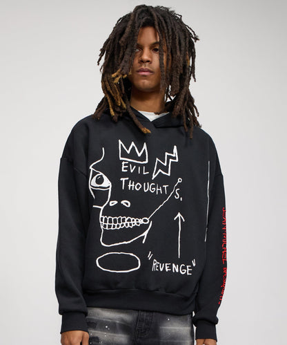 Reason Clothing Best Price | Basquiat Evil Thoughts Hoodie