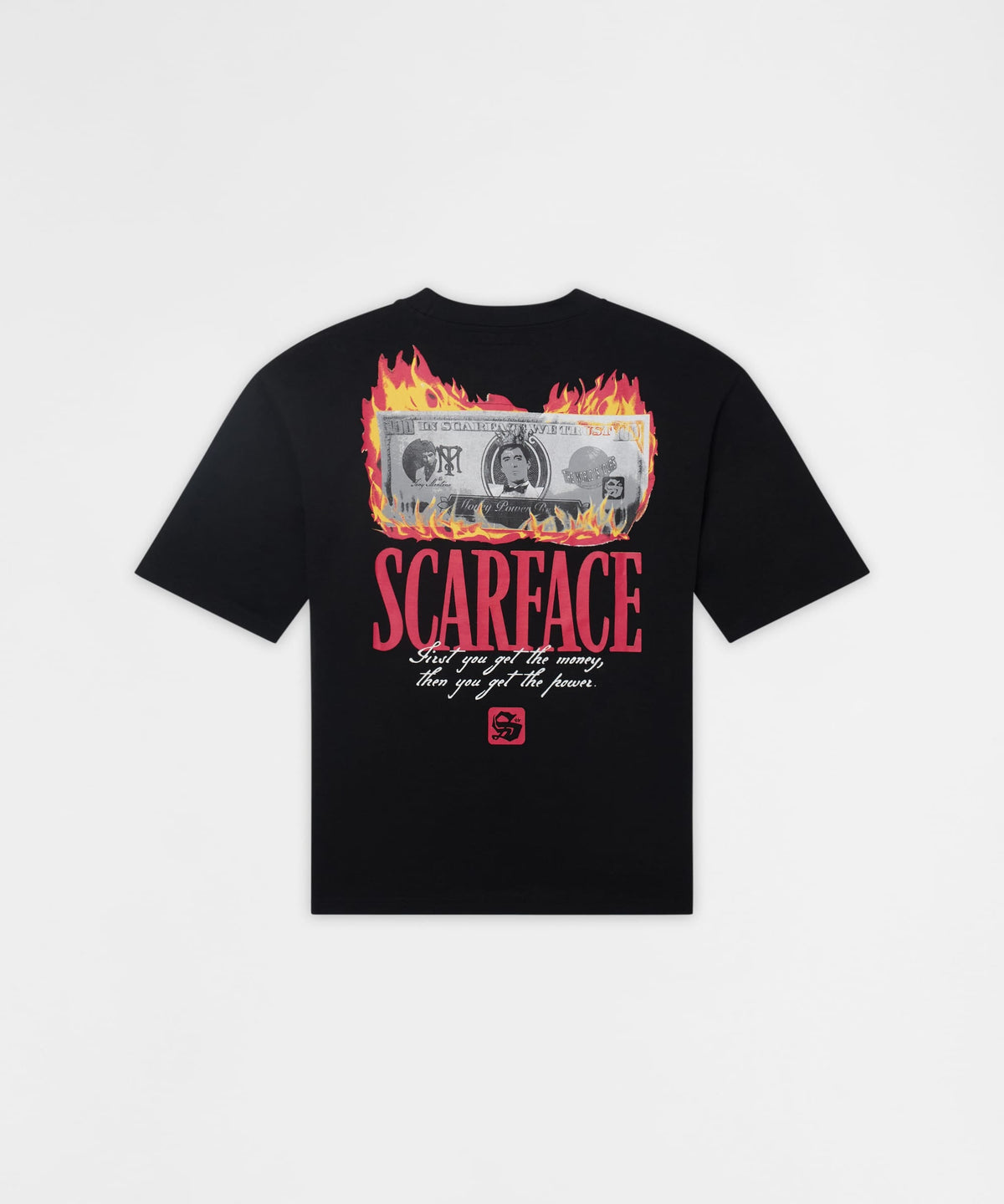 Reason Clothing Customer Favorite | Plus SIze Scarface Fire Short Sleeve Tee - Black