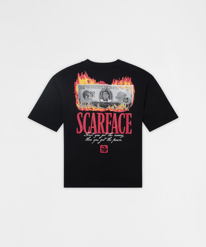 Reason Clothing Customer Favorite | Plus SIze Scarface Fire Short Sleeve Tee - Black