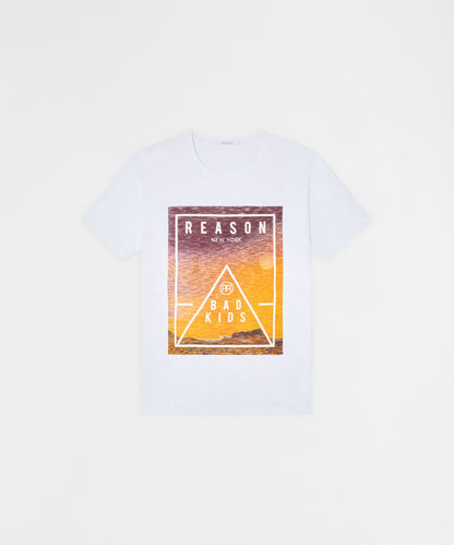 Reason Clothing Best Price | Reason Sunset Short Sleeve Tee - White