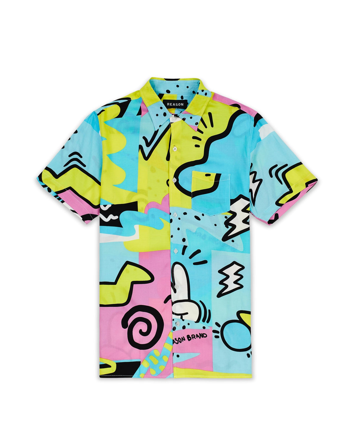 Reason Clothing Trusted | Fantasy Colorful Print Short Sleeve Shirt