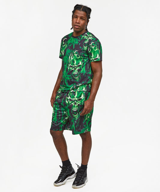 Reason Clothing Quality | Skull Rider Tee Shorts Set