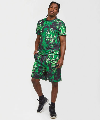 Reason Clothing Quality | Skull Rider Tee Shorts Set
