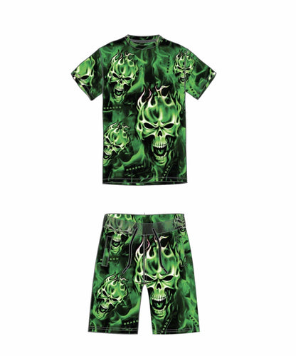 Reason Clothing Quality | Skull Rider Tee Shorts Set