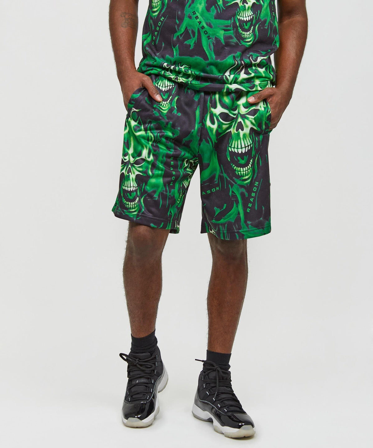 Reason Clothing Quality | Skull Rider Tee Shorts Set