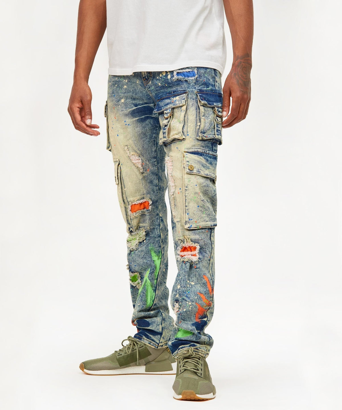 Reason Clothing Featured | Radical Paint Splatter Patch Jeans